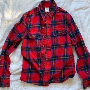 Abercrombie and fitch red thick soft flannel